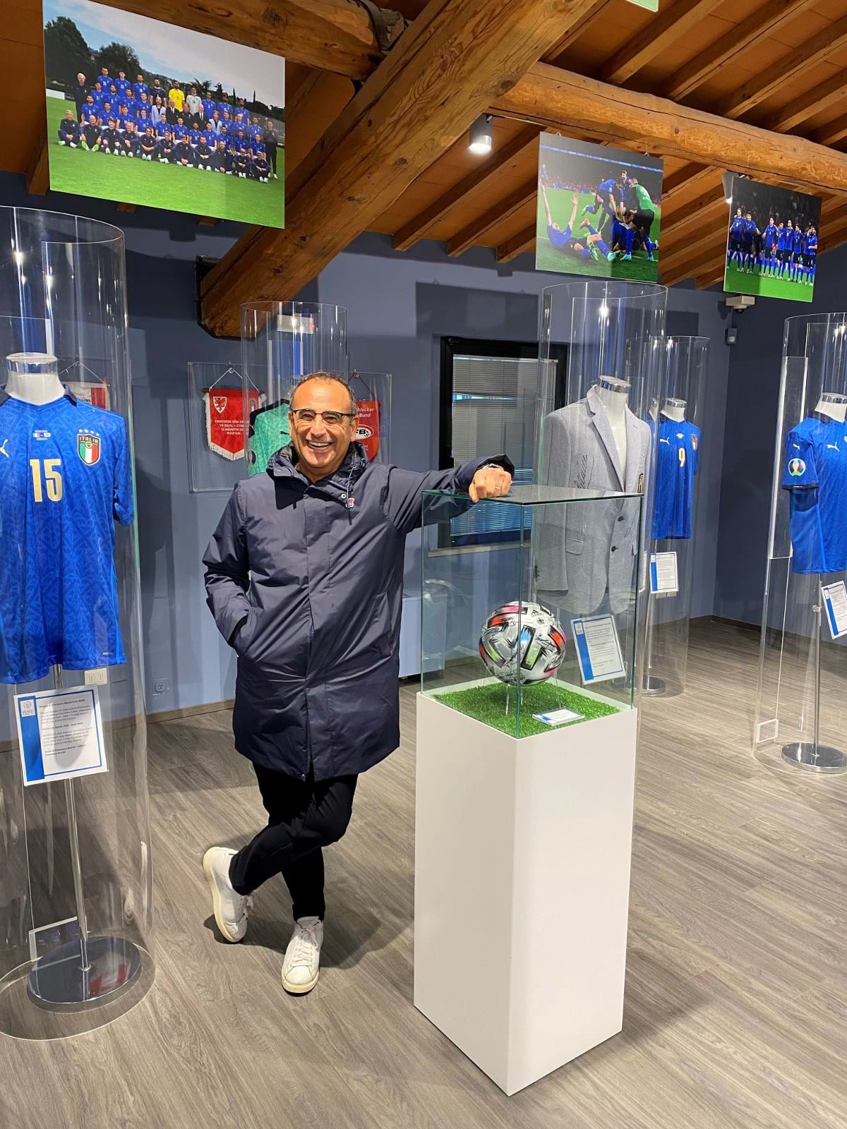 Carlo Conti ha visitato il Museo del Calcio 
