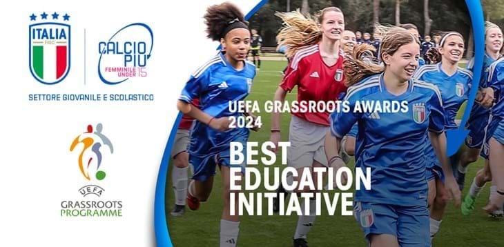 Il progetto Calcio+ premiato con l'UEFA Grassroots Award. Gravina: "Contributo allo sviluppo del movimento femminile e al cambiamento culturale"