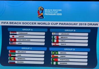 FIFA Beach Soccer World Cup Paraguay: l’Italia nel girone B con Uruguay, Messico e Tahiti