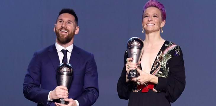 Lionel Messi e Megan Rapinoe trionfano ai ‘The Best FIFA Football Awards 2019’