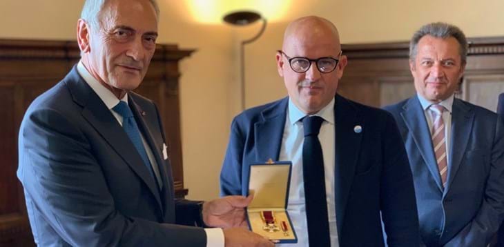 Gravina premiato a San Marino: “Sono legato a voi da un triplice vincolo di amicizia”