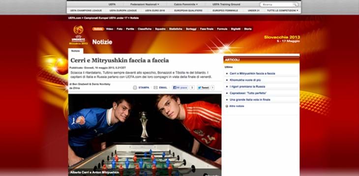 Europeo Under 17: Cerri vs Mitryushkin, capitani a confronto