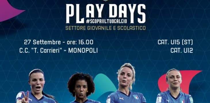 Settimana Europea dello Sport, in arrivo domani a Monopoli il Play days Calcio Femminile