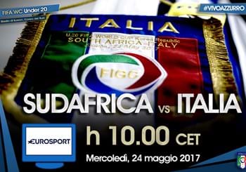 FIFA U20 WC: l'Italia sfida il Sudafrica alle 10.00!