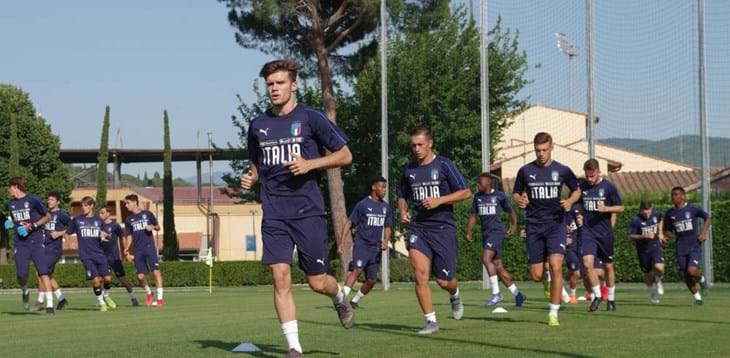 Verso la prima fase di qualificazione. Da lunedì 21 Azzurrini al lavoro a Cesenatico
