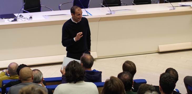 Massimiliano Allegri in cattedra a Coverciano: “Tornare qui è sempre emozionante”