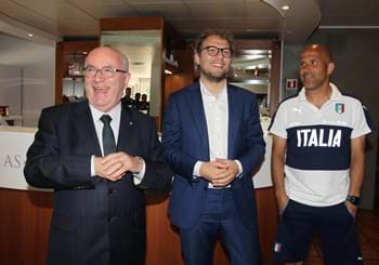 Il Ministro Lotti fa visita agli Azzurrini: “Siete un modello per tanti ragazzi”