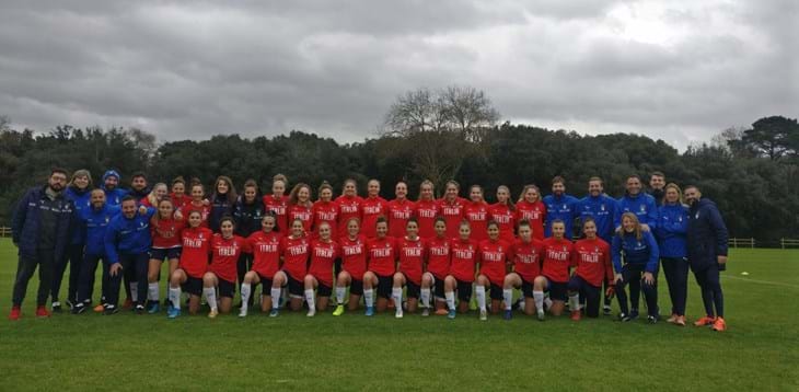 Le Azzurrine si allenano a Tirrenia sotto gli occhi della Ct Milena Bertolini
