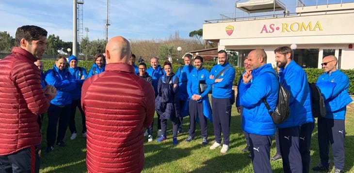 Master UEFA Pro, gli allievi a Roma per confrontarsi con lo staff tecnico di Fonseca