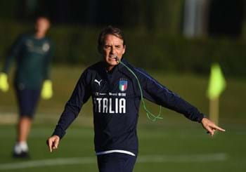 Mancini at work on Monday and Tuesday at Coverciano for a training camp with the U19 National Team