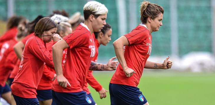 The Azzurre putting in the finishing touches before the Algarve Cup kicks off. Bertolini: “We’re proud to be here”
