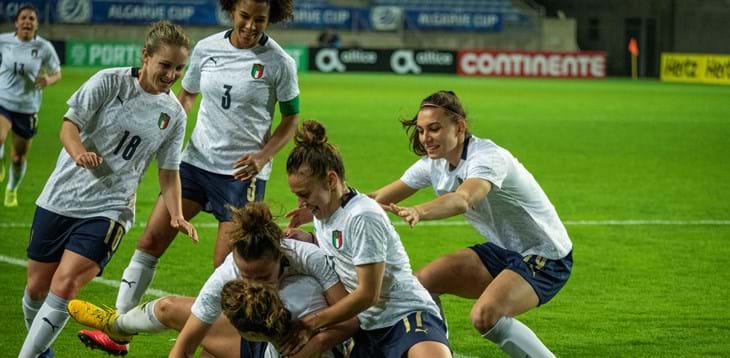 A great first game in the Algarve Cup: Italy beat Portugal to progress to the semi-final