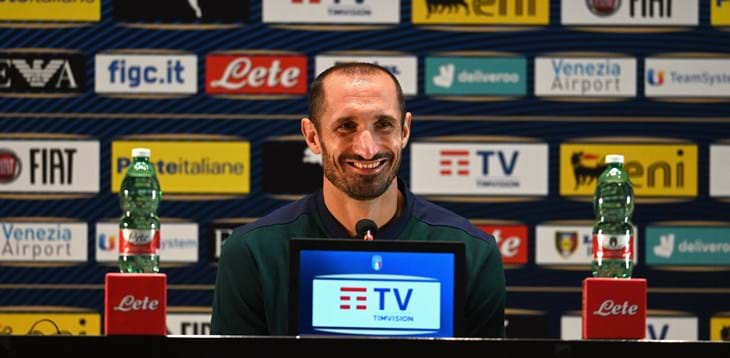 Chiellini back with the Azzurri: “A great feeling, I needed to be back in these colours”