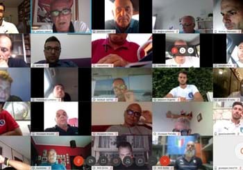 Call conference tra il coordinatore del Settore Giovanile e Scolastico Sicilia Stefano Valenti e lo staff regionale