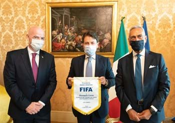 Infantino at the FIGC's headquarters: “The whole world is filled with admiration for how Italy responded”