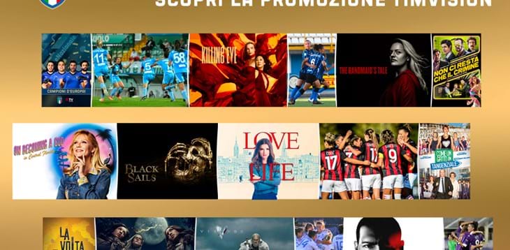 Da oggi TIMVISION offre sei mesi di promozione a tutti i tesserati FIGC