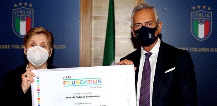 Al Bambino Gesù il premio UEFA per l’impegno con la FIGC a favore dei bambini