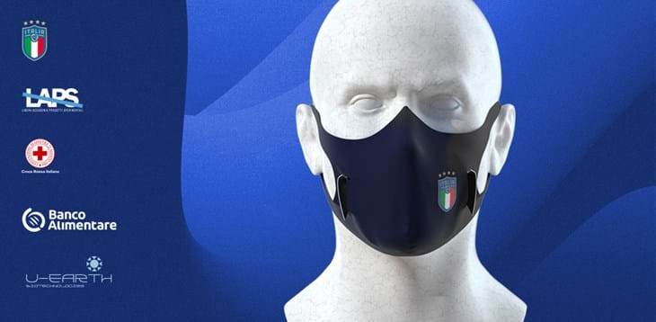 FIGC sceglie la biotecnologia di U-Earth per purificare l'aria. Le U-Mask FIGC in vendita per Fondazione Laps