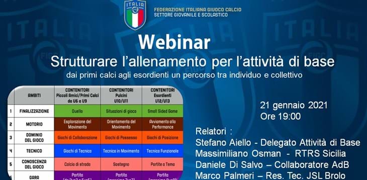 Webinar dal titolo “Strutturare l’allenamento per l’attività di Base”