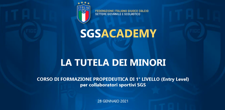 SGSAcademy Puglia, Corso Entry Level: primo webinar del secondo ciclo su 'La tutela dei minori'