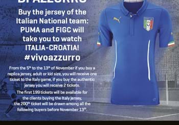"Tingi lo stadio di Azzurro", acquista una maglia della Nazionale e assisti ad Italia-Croazia!