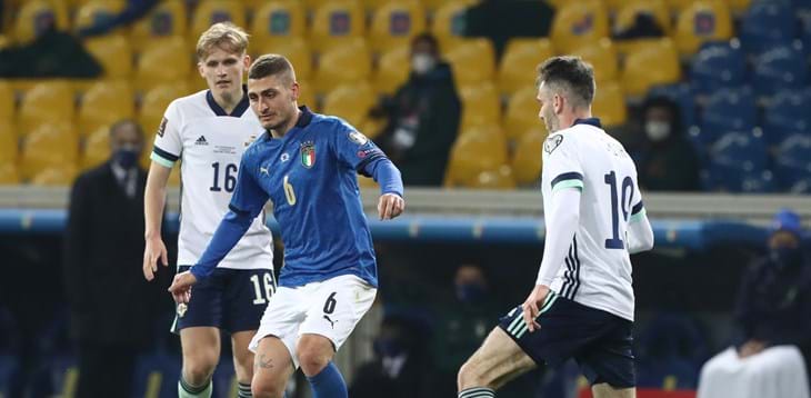 Azzurri in partenza per Vilnius, Florenzi e Verratti indisponibili per il match con la Lituania