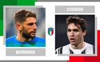 Statistical head-to-head for matchday 36 in Serie A: Domenico Berardi vs. Federico Chiesa