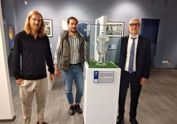 La delegazione dell'AIC in visita al Museo del Calcio