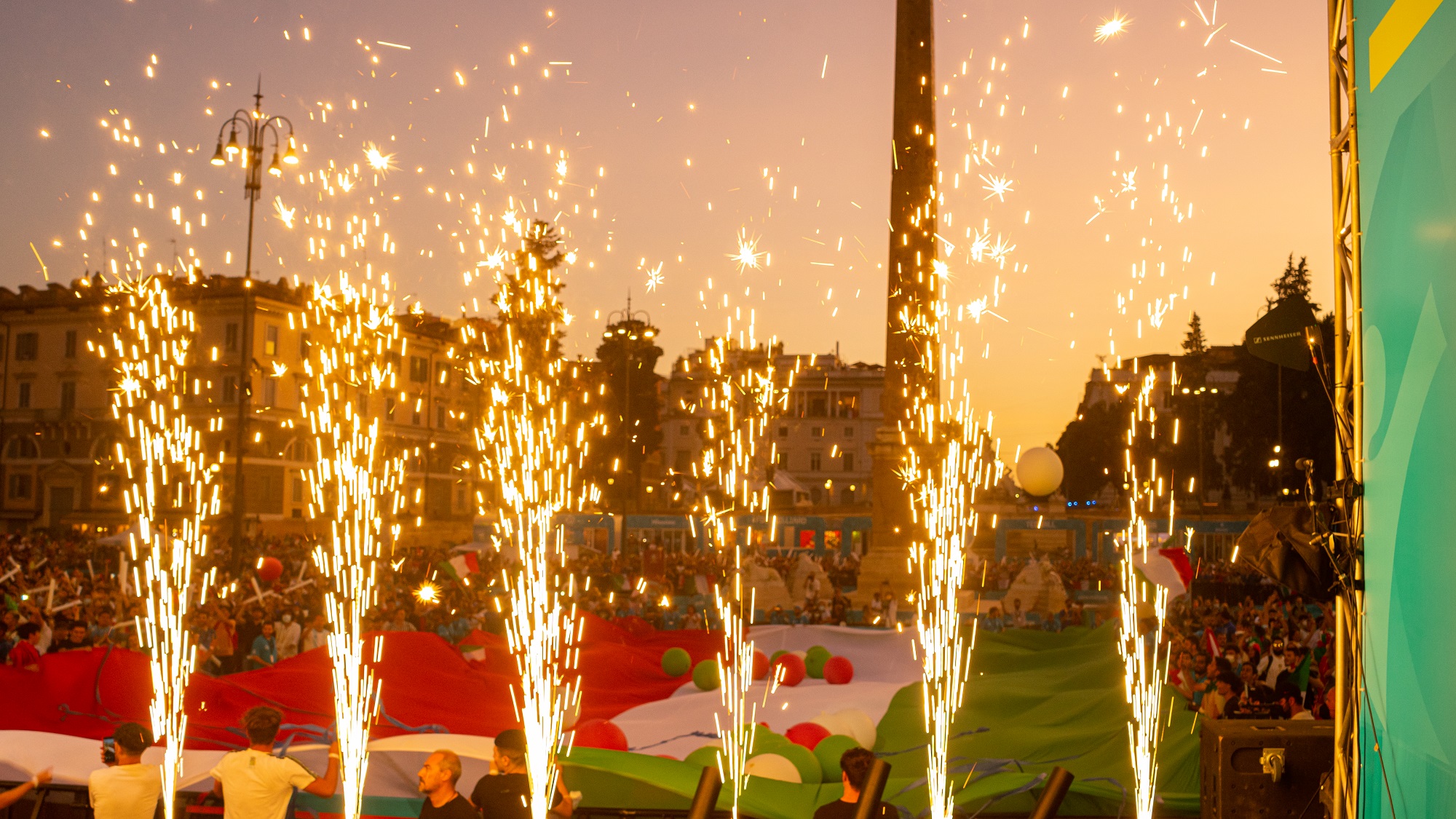 Sampdoria fans set off fireworks in huge celebrations after