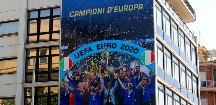 FIGC headquarters redecorated with the Champions