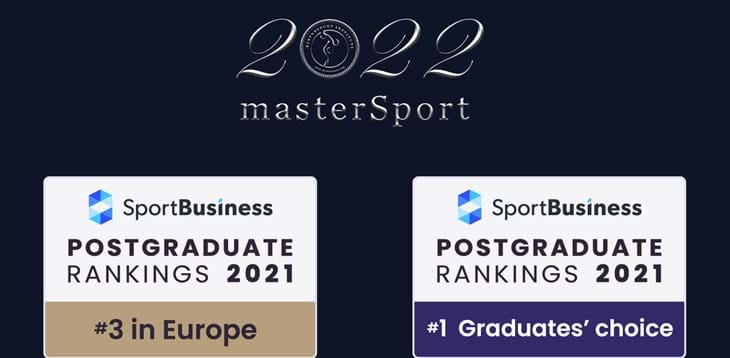 ‘mastersport’ tra i migliori corsi in sport management a livello mondiale nella classifica 2021