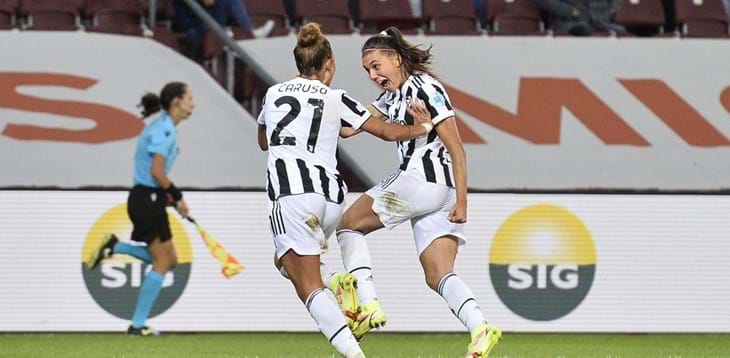 Caruso, Hurtig e Cernoia stendono il Servette. Debutto perfetto per la Juventus nella fase a gironi