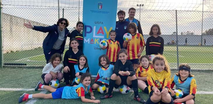 Progetto Playmakers, UEFA-Disney: proseguono gli incontri dedicati al calcio femminile con le società Pink Bari e Lecce Women Soccer