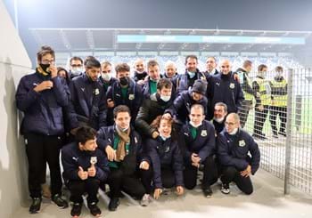 Gli atleti del Sassuolo FS al Mapei Stadium per Sassuolo-Venezia