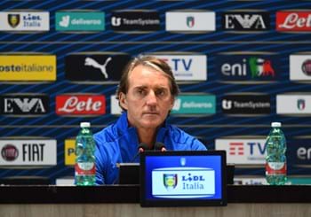 Conferenza stampa del Ct Mancini verso Italia-Svizzera