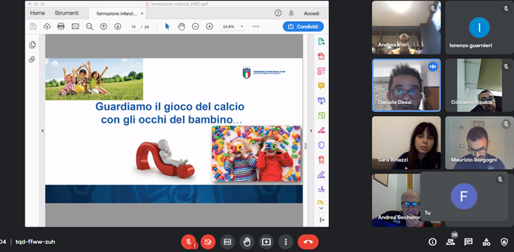 Corso di aggiornamento per istruttori di società sportive convenzionate con la scuola dell’infanzia.
