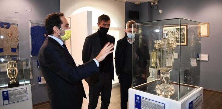 Maldini e Massara al Museo del Calcio di Coverciano