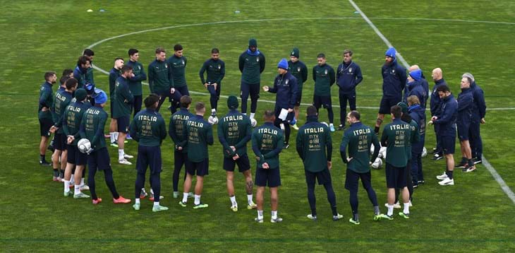 The Azzurri’s training camp in Coverciano comes to an end: third training session at the Federal Technical Centre