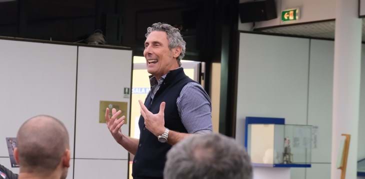 Master Uefa Pro, Luca Gotti docente per un giorno nella sala conferenze del Museo del Calcio