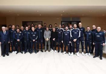 Mancini in visita all’Italia del Basket, stasera sarà al PalaDozza a sostenere gli Azzurri