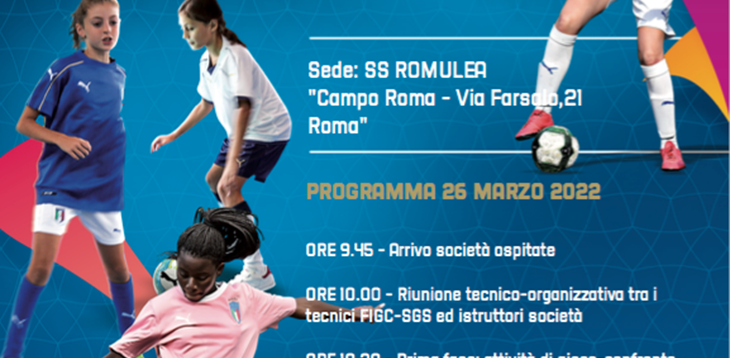 La manifestazione di promozione del calcio femminle fa tappa al centro sportivo Roma