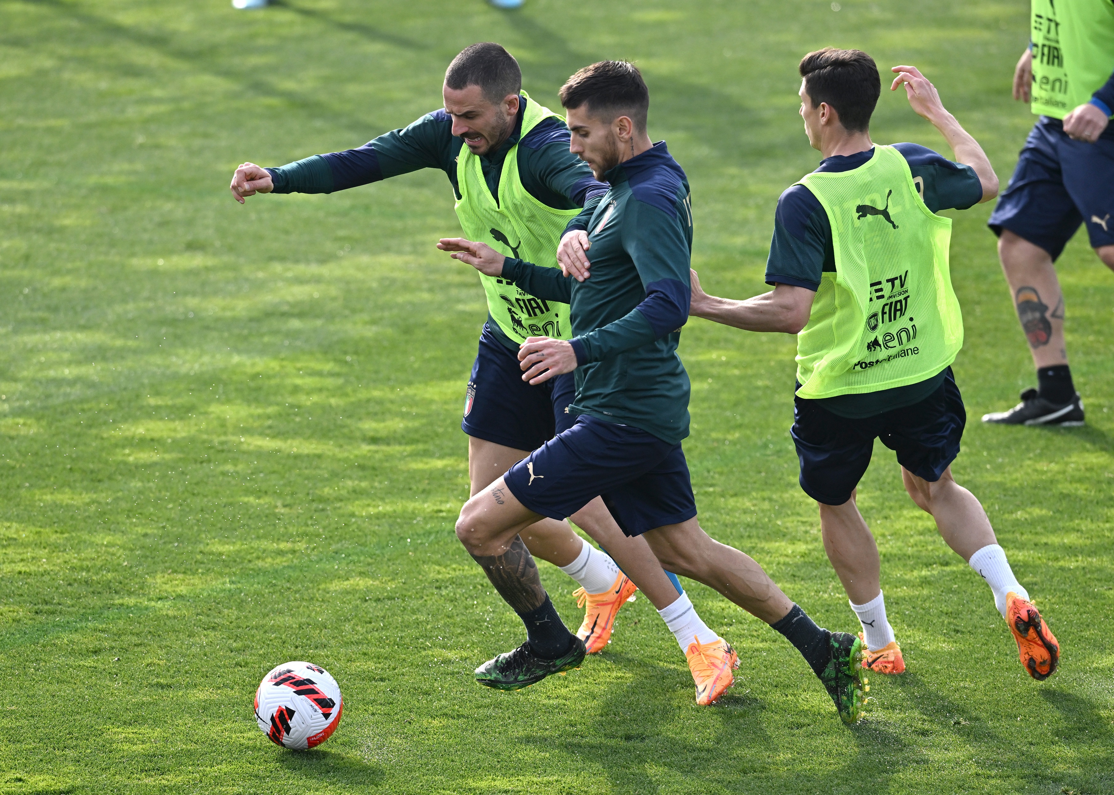 Azzurri at work at Coverciano Luiz Felipe leaves the camp FIGC