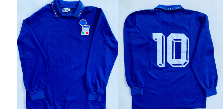 La maglia di Roberto Baggio di Italia-Messico del 1993 al Museo del Calcio
