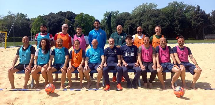 Svolti al CPO di Tirrenia gli esami finali del corso dedicato agli allenatori di Beach soccer