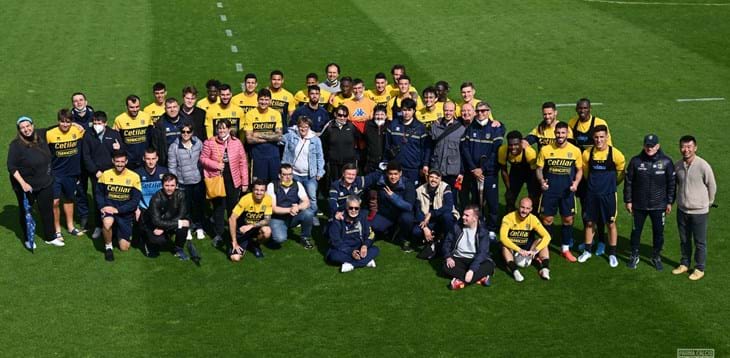 Le squadre del Parma FS in visita all'allenamento dei Crociati