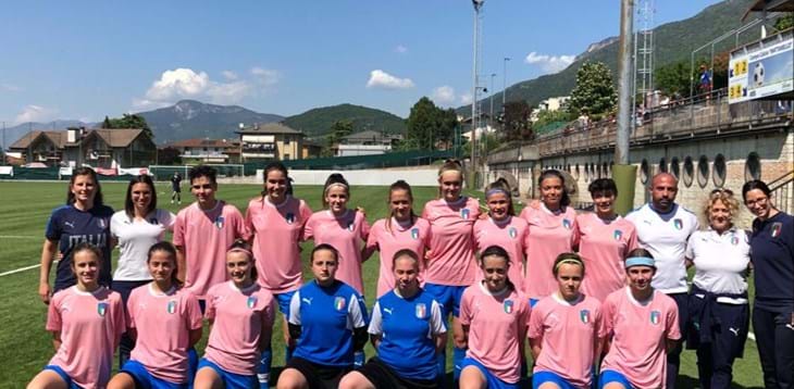 Per la selezione U15 femminile Calcio+ Dolomiti un buon test a Trento