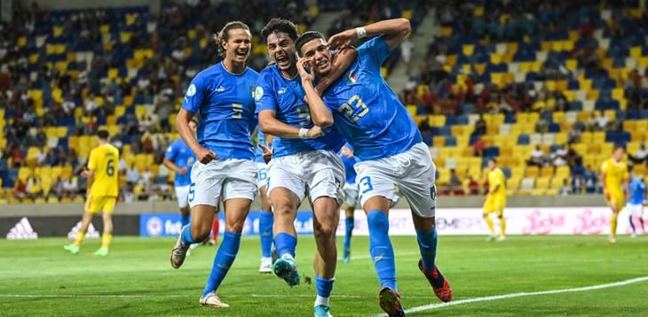 Off to a great start: Baldanzi and Volpato on the scoresheet as Italy beat Romania 2-1