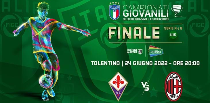 U 15 A e B: Milan e Fiorentina si affrontano nella finale allo Stadio di Tolentino