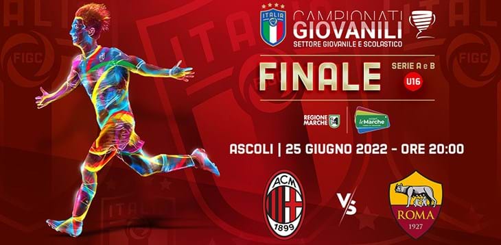 U 16 A e B: Roma e Milan si sfidano questa sera nella finale di Ascoli