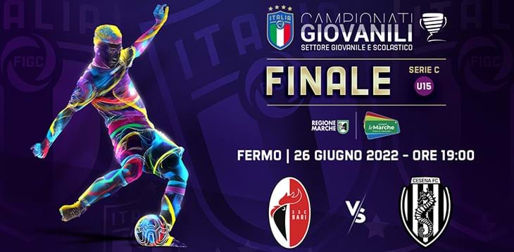 U 15 Serie C: Bari e Cesena, questa sera la finale allo Stadio di Fermo